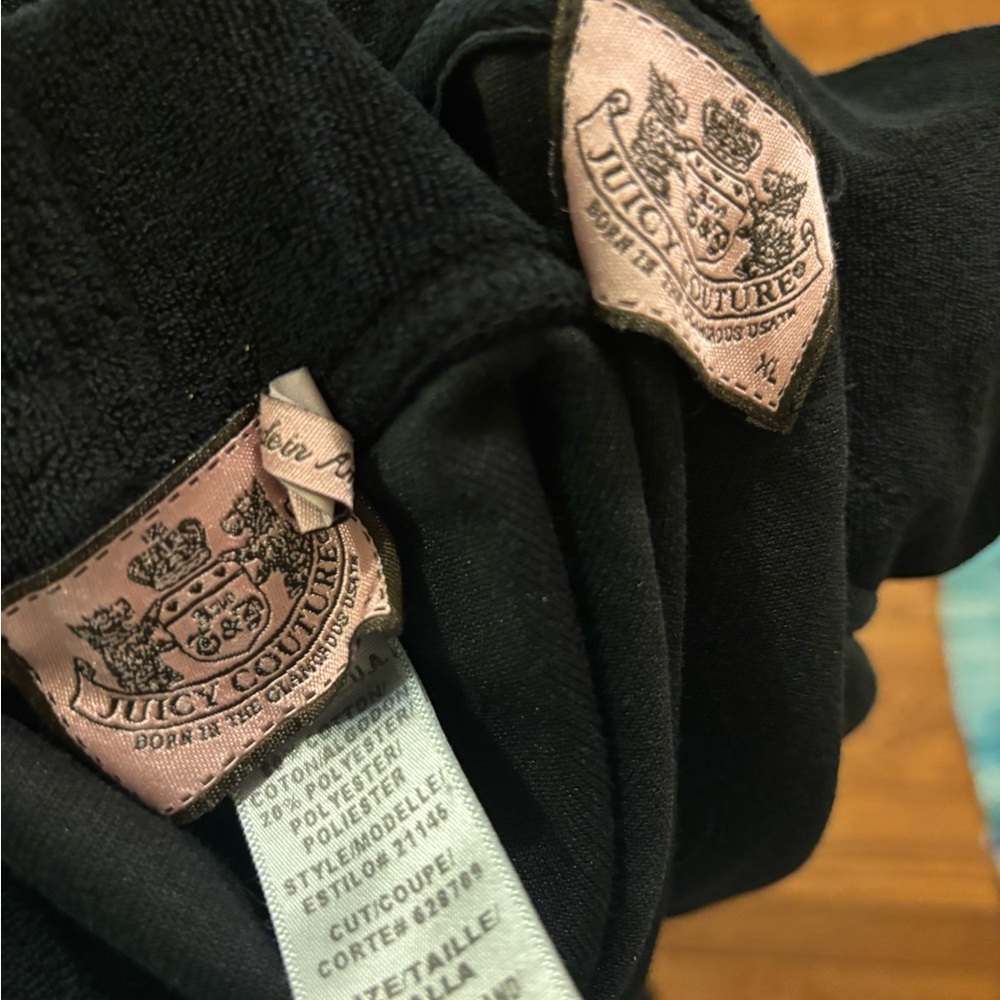 Juicy Couture Black Zip up Hoodie & Track Pants Set